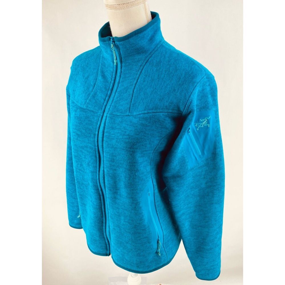 Arcteryx Womens Covert Cardigan Size L Polartec Fleece Full Zip Midweight Blue - Picture 6 of 12
